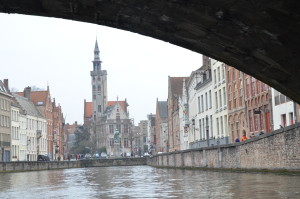 Europe Spring Break in Belgium: On a canal in Bruges